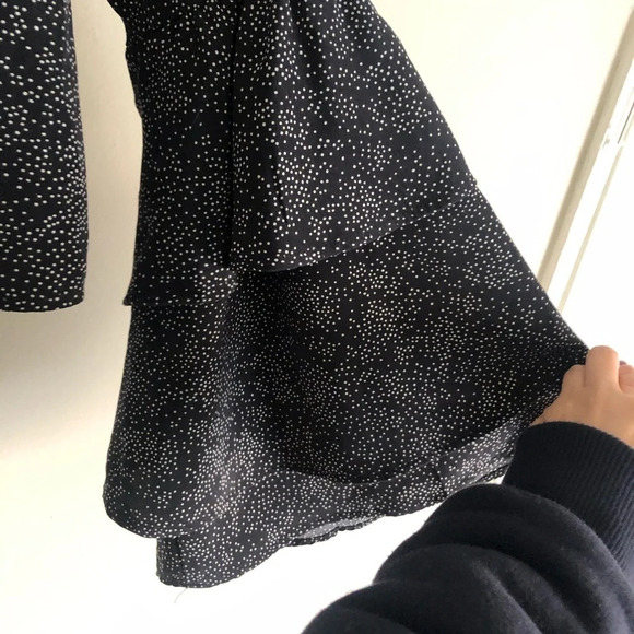 Rock Etiquette Front Tie Bell Sleeves Blouse Top - Picture 5 of 5